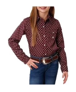 Roper Girls' Diamond Snap Shirt