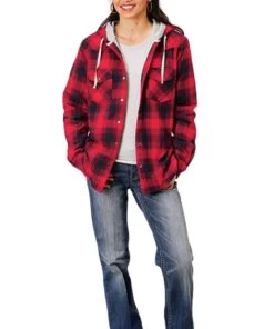 Roper Women's Thermal Lined Flannel Shacket -Ariat Store 03 098 0119 1695 a