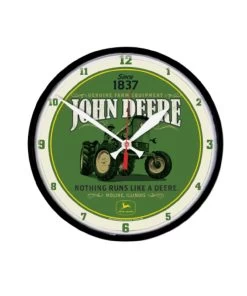 John Deere Nothing Runs Like A Deere Clock