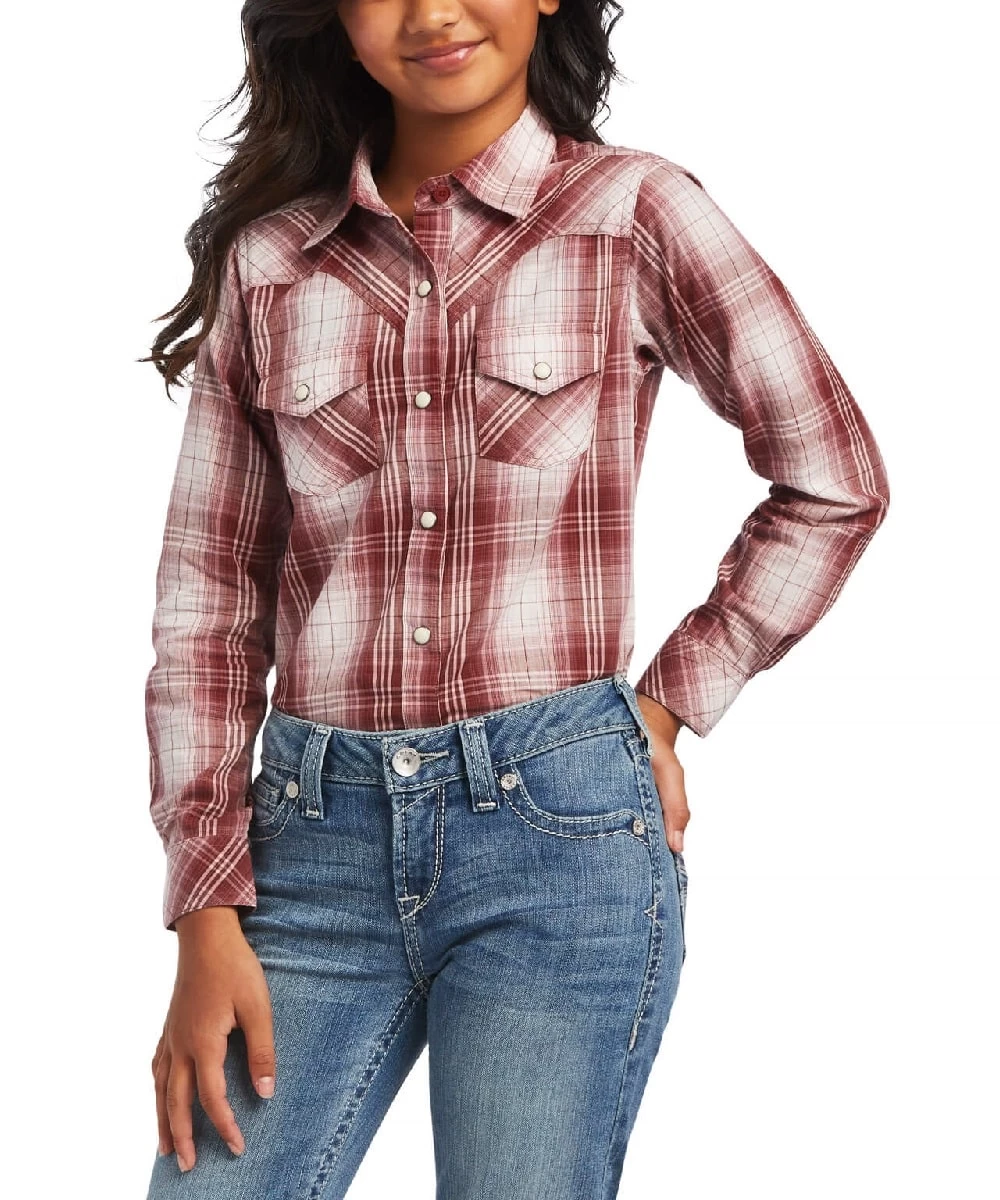 Ariat Girls' REAL Plaid Snap Shirt 1 Ariat Girls' REAL Plaid Snap Shirt