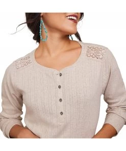 Ariat Women's Pointelle Henley Blouse