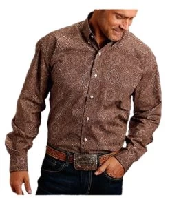 Roper Men's Stetson Medallion Paisley Button Down Shirt