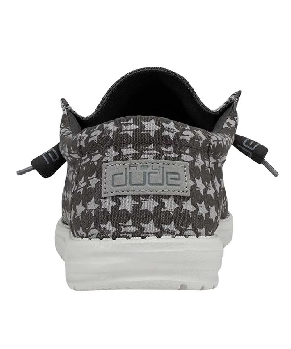Hey Dude Men's Greyed Patriotic Wally Shoe 3 Hey Dude Men's Greyed Patriotic Wally Shoe - Image 3