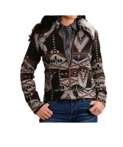 Roper Women's Stetson Brown Aztec Jacket