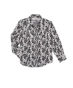 Wrangler Boys' 20X Paisley Western Snap Shirt