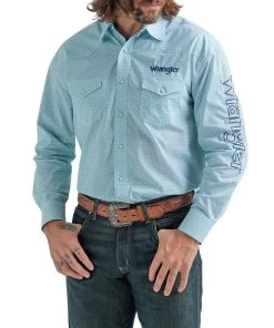 Wrangler Men's Logo Snap Shirt