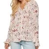 Andree By Unit Women's Plus Size Printed Blouse
