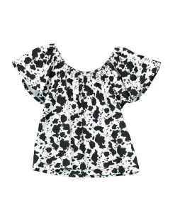 Cowgirl Hardware Girl's Cow Print Blouse