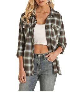 Rock & Roll Cowgirl Women's Plaid Snap Shirt