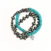 West & Co. Women's Navajo And Turquoise Stretch Bracelet
