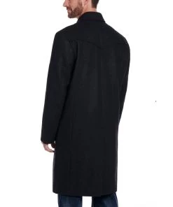 Cripple Creek Men's Melton Concealed Carry Over Coat -Ariat Store CR44466 black back