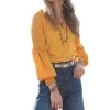Cruel Girl Women's Gold Raglan Blouse