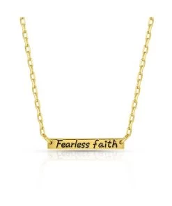 Montana Silversmiths Fearless Faith Bar Necklace
