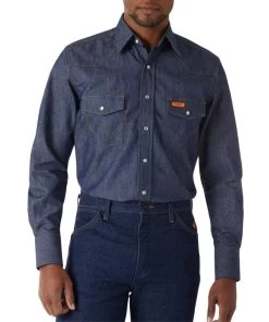 Wrangler Men's Flame Resistant Snap Work Shirt