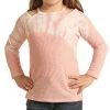 Rock & Roll Cowgirl Girls' Tie Dye Waffle Knit Top
