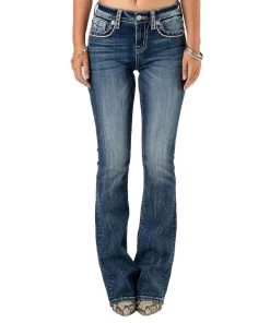 Miss Me Women's Saddle Stitch Bootcut Jean