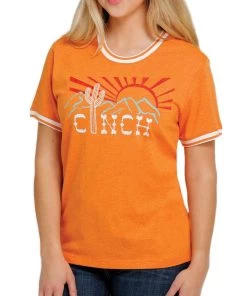 Cinch Women's Desert Print Logo Tee