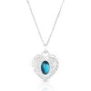 Montana Silversmiths Women's Chiseled Heart Necklace