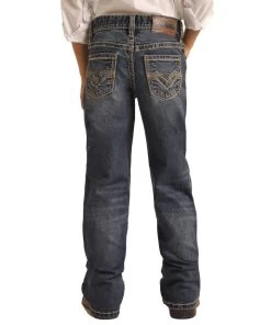 Rock & Roll Cowboy Boys' ReFlex Bootcut Jean -Ariat Store RRBD0BR1IC b