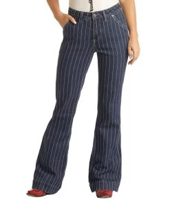 Rock & Roll Cowgirl Women's Striped Trouser