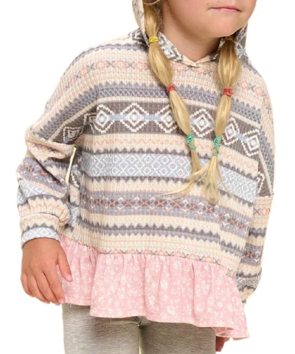 Oddi Girls' Aztec Print Hoodie 1 Oddi Girls' Aztec Print Hoodie