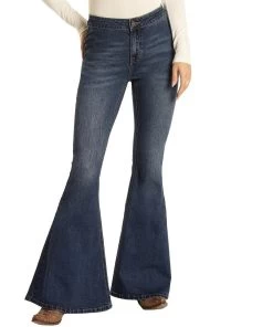 Rock & Roll Cowgirl Women's Button Bells Flare Jean