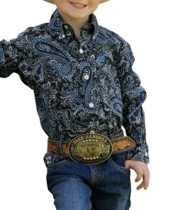 Cinch Infant Boys' Paisley Button Down Shirt