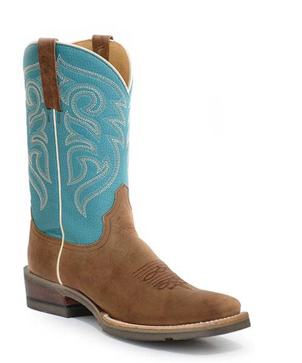 Roper Women's Turquoise Square Toe Boot 1 Roper Women's Turquoise Square Toe Boot