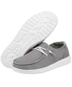 Hey Dude Women's Glacier Gray Wendy Corduroy Shoe