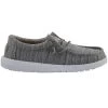 Hey Dude Youth Linen Stone Wally Shoe