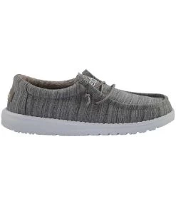Hey Dude Youth Linen Stone Wally Shoe