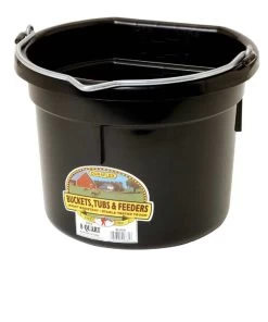 Duraflex Plastic Flatback 20 Quart Bucket -Ariat Store products 16017 black