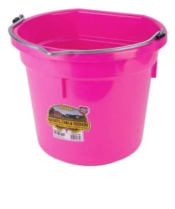 Duraflex Plastic Flatback 20 Quart Bucket -Ariat Store products 16017pink