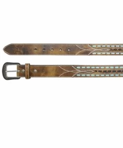 Trenditions Men's Hooey Chestnut Belt