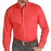 Panhandle Men's Red Button Down Shirt
