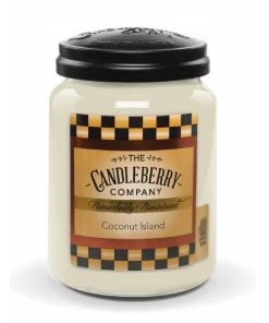 Candleberry Coconut Island Large Scented Candle Jar