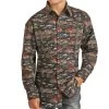 Rock & Roll Cowboy Boys' Desert Print Snap Shirt