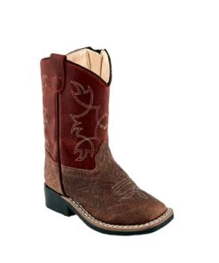Old West Infant/Toddler Square Toe Side Zip Boot