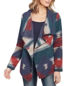 Cripple Creek Women's Navajo Open Front Blanket Wrap Jacket -Ariat Store products CR15349a