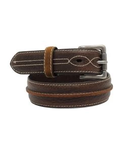 M&F Western Boys' 3D Belt Co. Badger Brown Belt