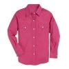 Wrangler Girls' Pink Western Snap Shirt