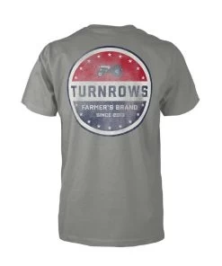 Royce Apparel Men's Turnrows Liberty Gray Pocketed Tee