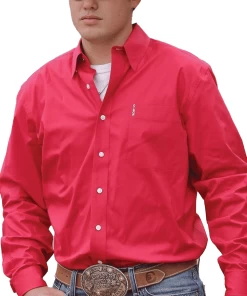 Cinch Men's Pink Modern Fit Button Down Shirt