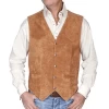 Scully Men's Leather Suede Rust Maple Vest