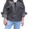 Kids Charm Girls' Cheetah Print Denim Jacket