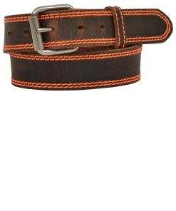 M&F Western Boys' Distressed Brown And Orange Belt