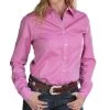 Cinch Women's Miller Ranch Pink Pinpoint Button Down Shirt