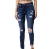 Kancan Women's Delaney Mid Rise Super Skinny Jean